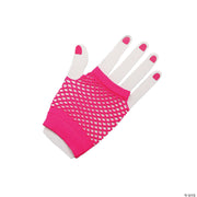 Adult Fishnet Gloves - PINK - image 1