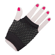Adult Fishnet Gloves - PINK - image 3