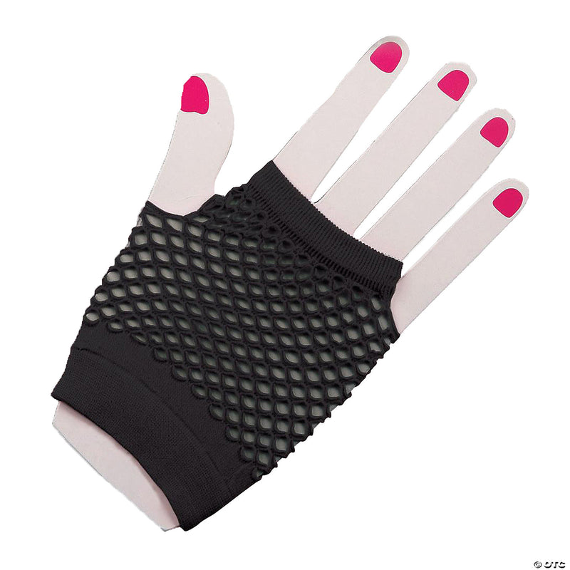 Adult Fishnet Gloves - PINK - image 3