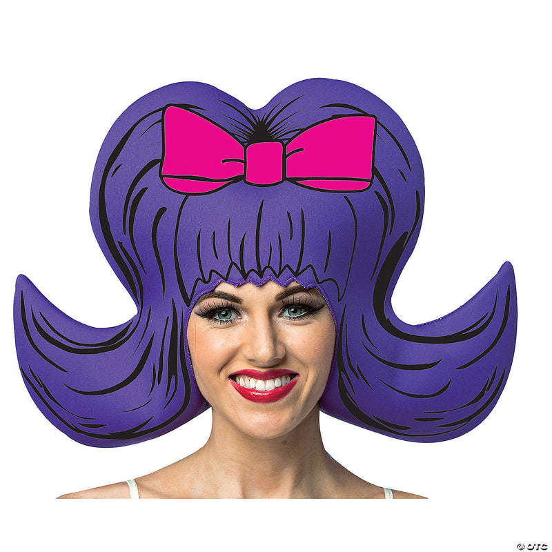 Hot purple Bouffant Wig Hat | Costume-shop.com - PINK - image 1