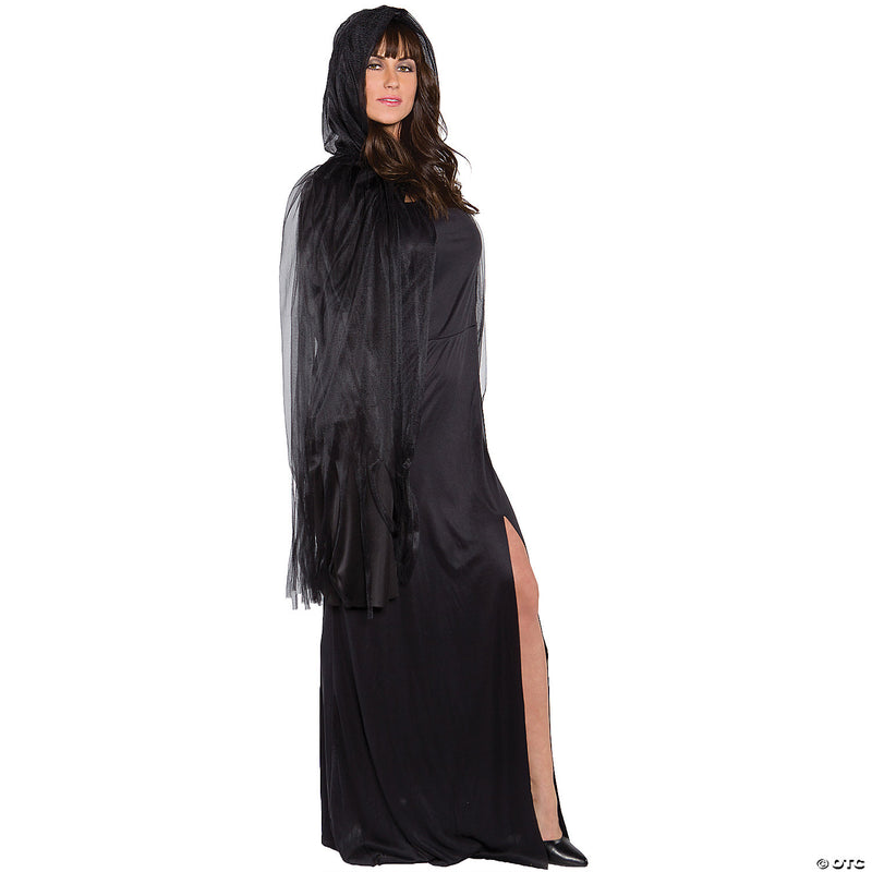 Adult Ghost Cape Black - BLACK - image 1
