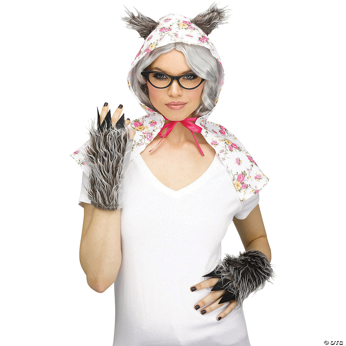 Bonuci Halloween Wolf Granny Costume Adult Cosplay Dress Outfit with Bonuci Halloween Wolf Granny Costume Adult Cosplay Dress Outfit with