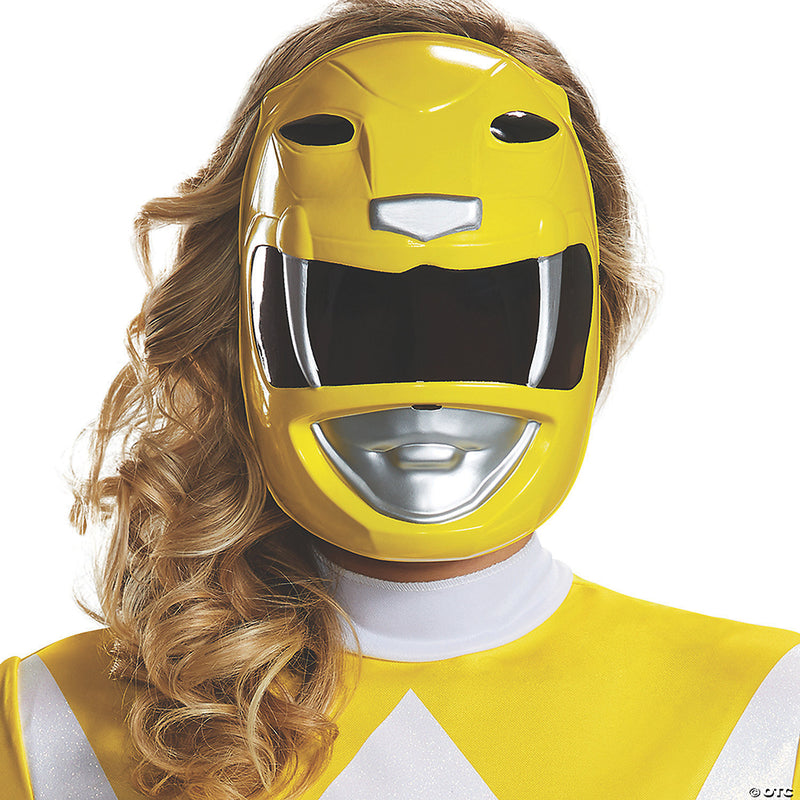 Adult Mighty Morphin Power Ranger Yellow Ranger Mask - image 1