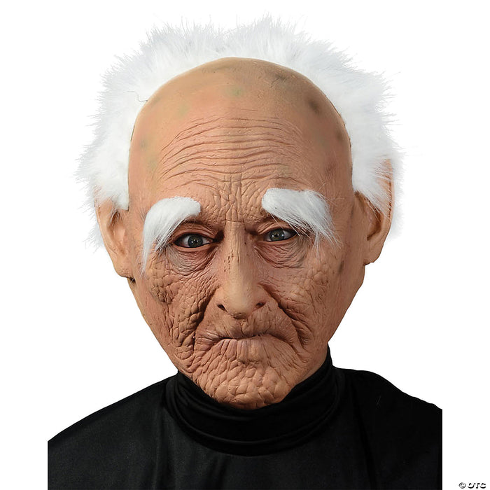 Adult Old Man Mask With Hair