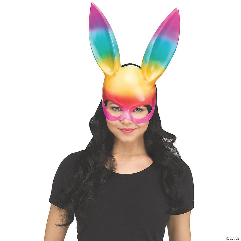 Adult Rainbow Bunny Mask - image 1