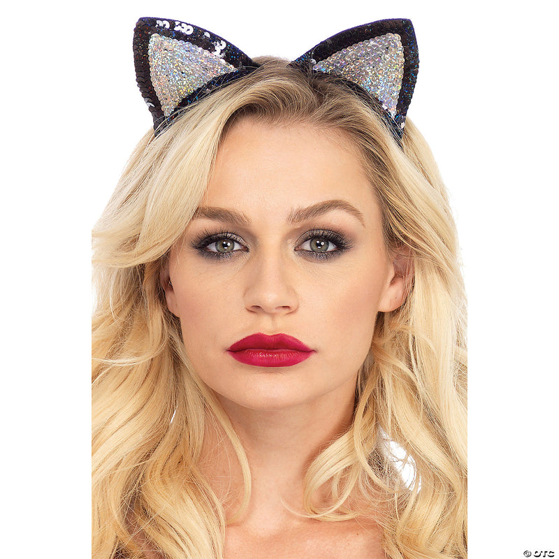 Adult Sequin Cat Ears - image 1
