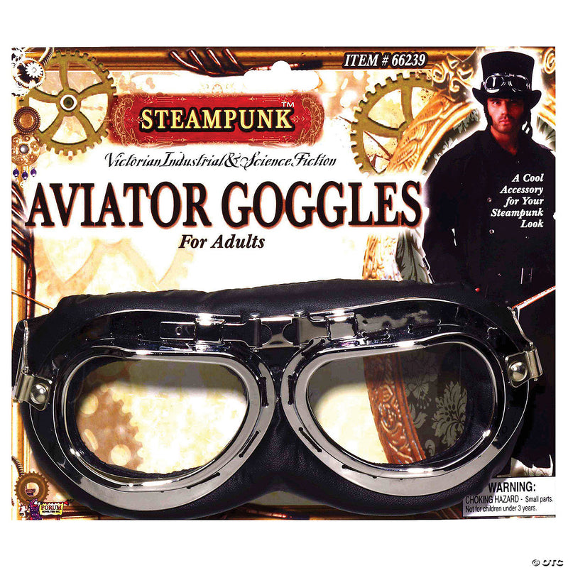 Adult Steampunk Aviator Goggles | Costume-Shop.com - image 1