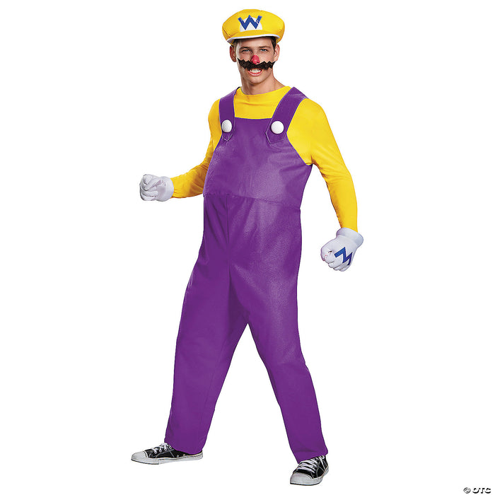 Adults Deluxe Mario Bros Wario Costume XXL 50-52