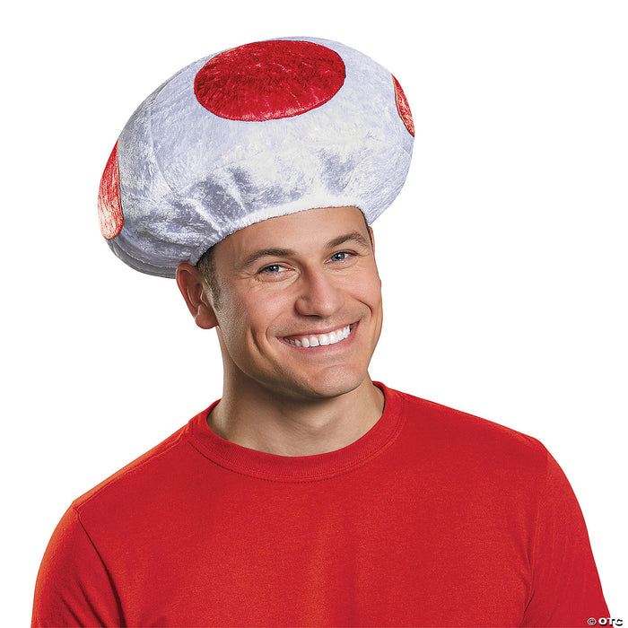 Adults Mario Bros. Red Mushroom Hat Costume Accessory