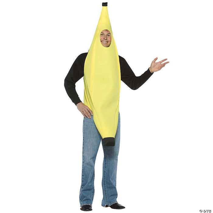 Adult's Banana Costume on Hanging Display Card - Standard