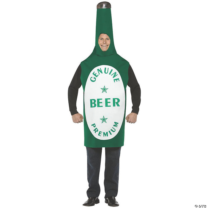 Cheers to Fun! Adult's Beer Bottle Costume - Brew Up Some Laughs This Halloween! 🍺🎃