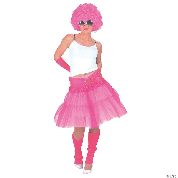 Adult's Pink Material Girl Skirt