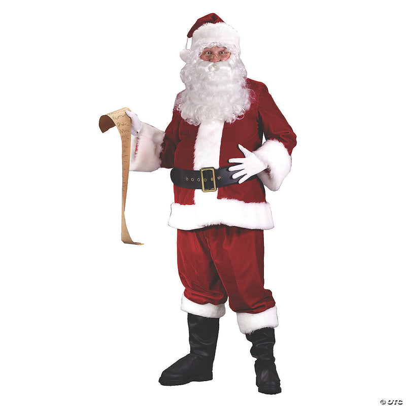 Adult’s Plus Size Ultra Velvet Santa Suit Costume - 3XL - 2XL - image 1