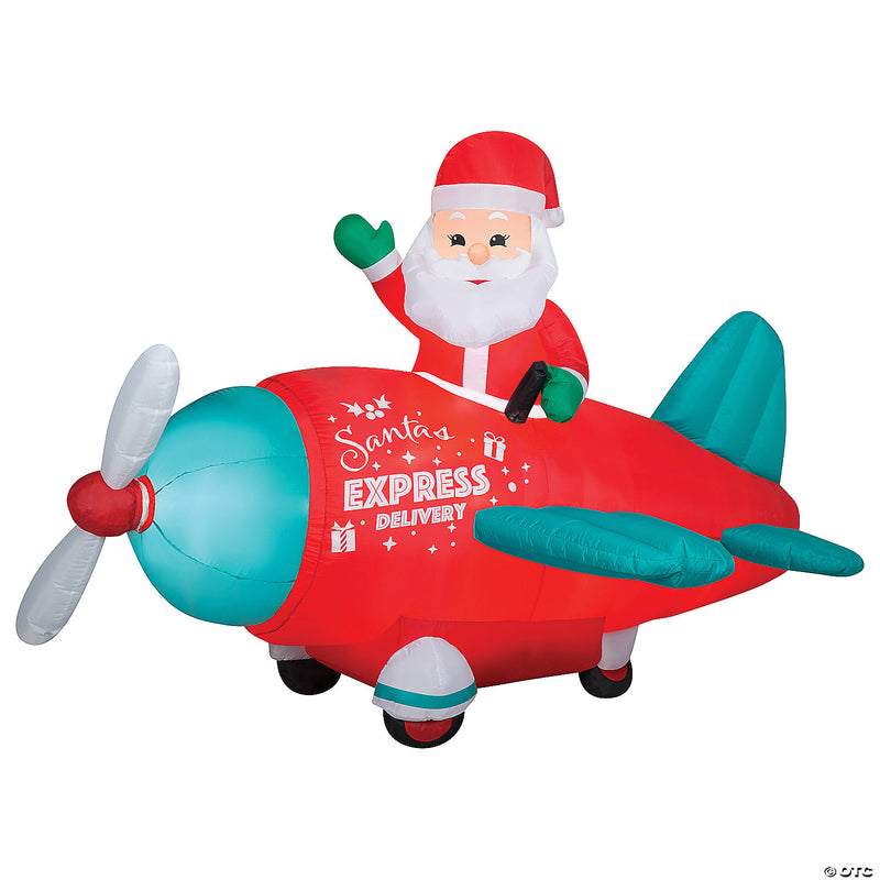 Animated Santa in Vintage Airplane | Costume-shop.com - image 1