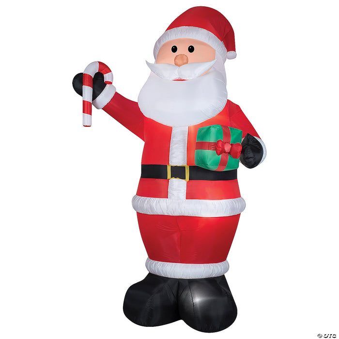 Airblown® Giant Santa with Gift and Candy Cane 82" Inflatable Christmas Outdoor Yard Decor