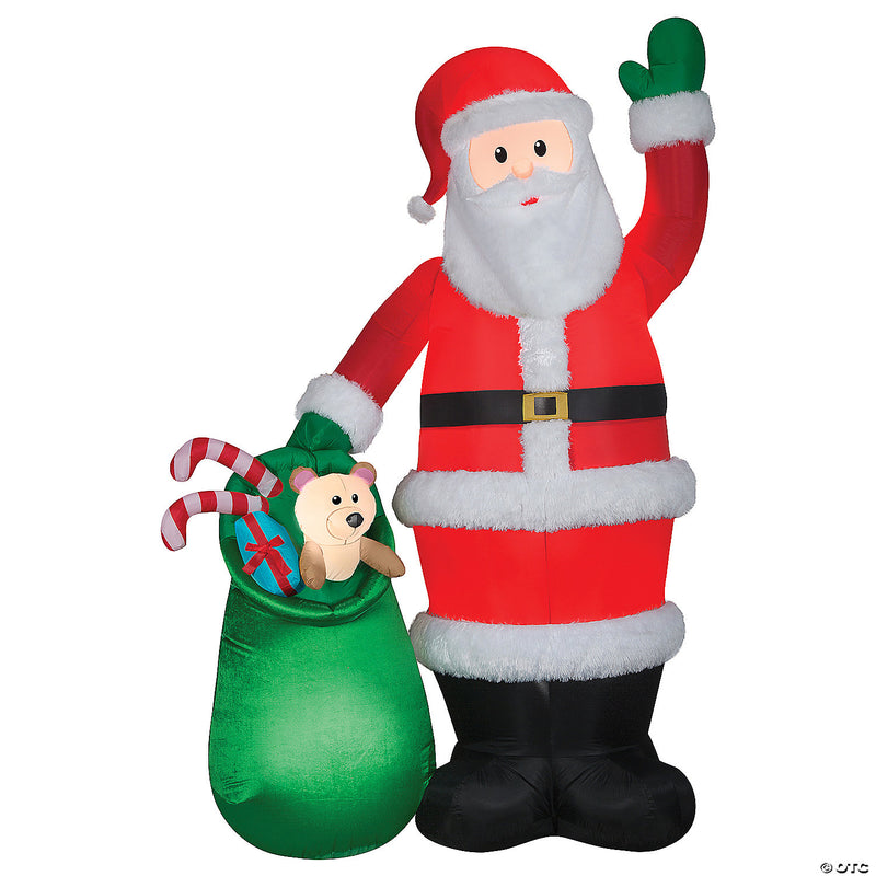 Airblown® Luxe Santa with Toy Bag 107-Inch Inflatable Christmas Yard Decor