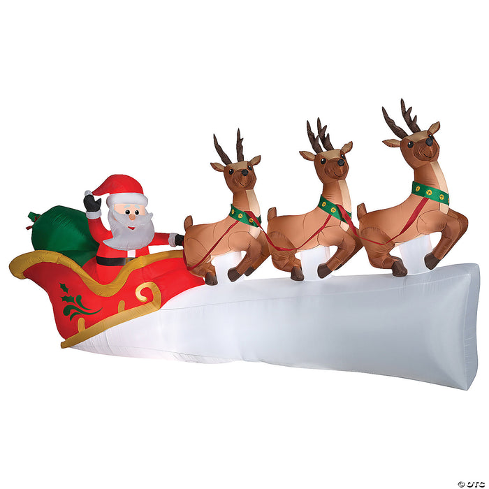 Airblown® Santa in Sleigh Scene 68" Inflatable Christmas Outdoor Yard Decor