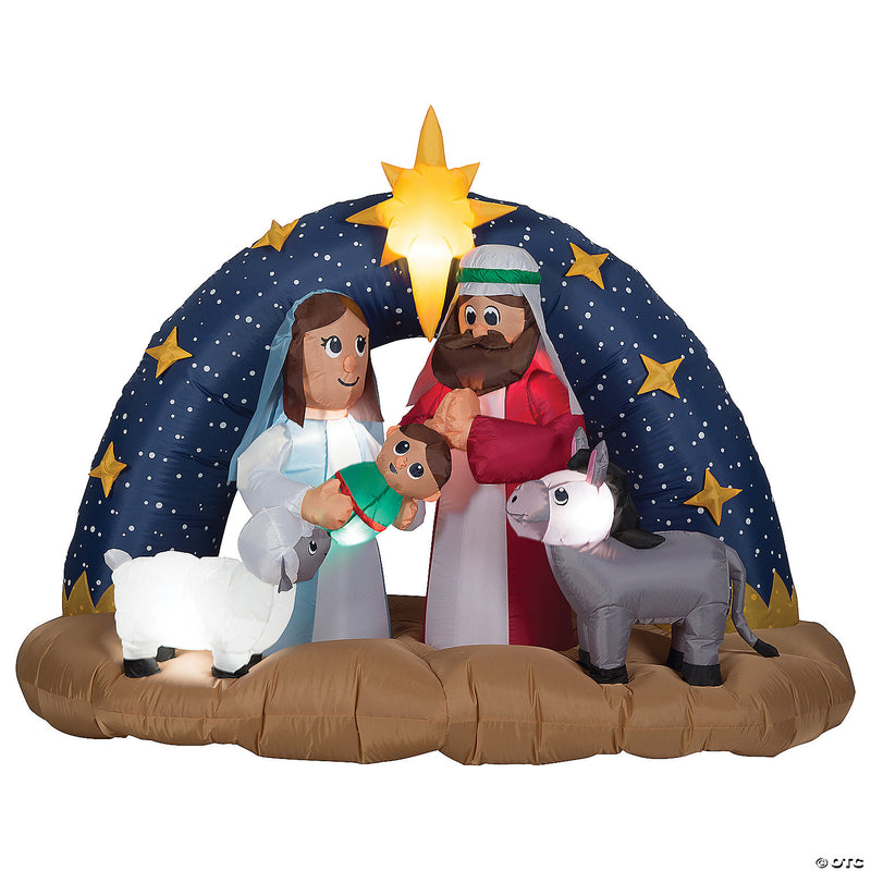 Airblown® Snowy Night Nativity Scene Inflatable | Costume-Shop.com