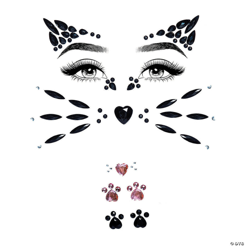 Animal Jeweled Face Sticker | Costume-Shop.com - image 1