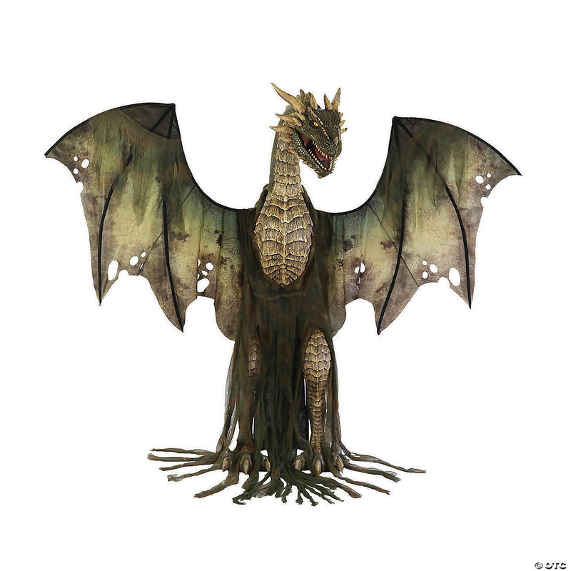 Animated 7 Ft Dark Forest Dragon - image 1
