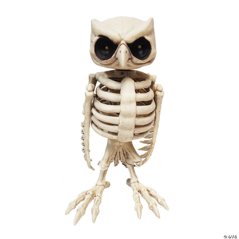Animated Owl Skeleton Halloween Decoration | Costume-shop.com