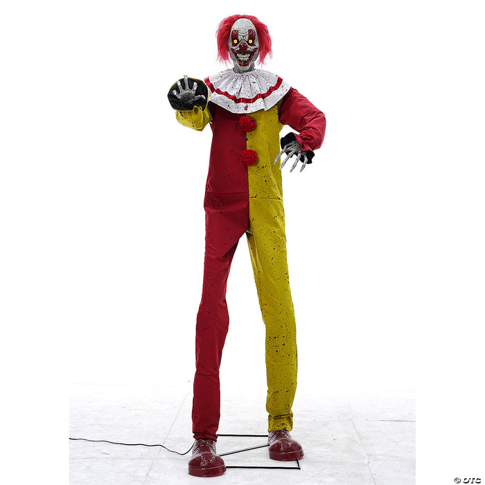 7' Pesky the Clown Animated Halloween Decoration