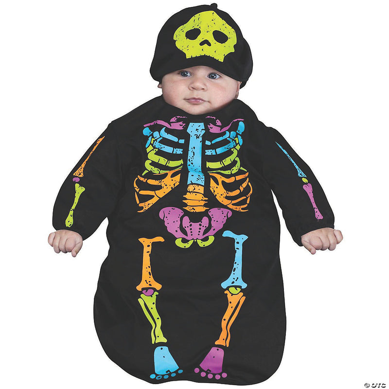 Baby Skelebaby Bunting Costume - 0-9 Months - INFANT 0-9 MONTHS - image 1