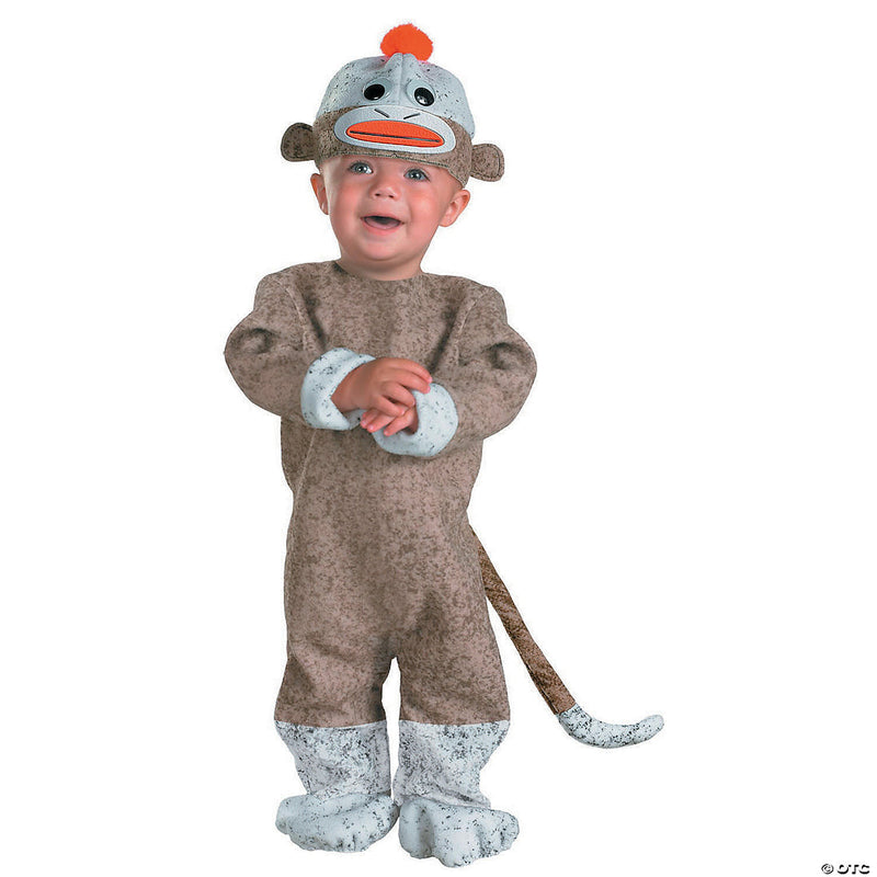 Baby Sock Monkey Costume - 12-18 Months - INFANT 12-18 MONTHS - image 1
