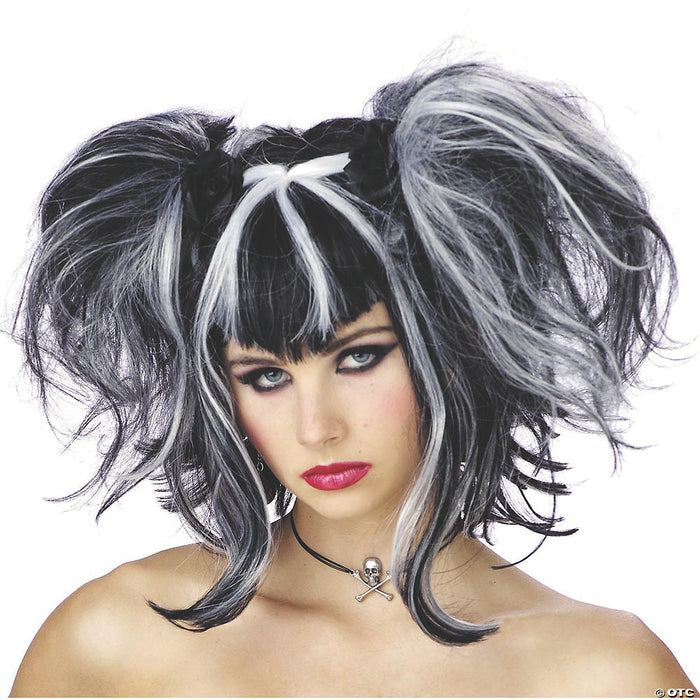 Bad Fairy Black & White Wig