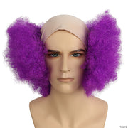 Curly Clown Wig with Bald Front - BLUE - image 2