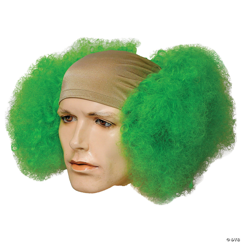 Curly Clown Wig with Bald Front - BLUE - image 3