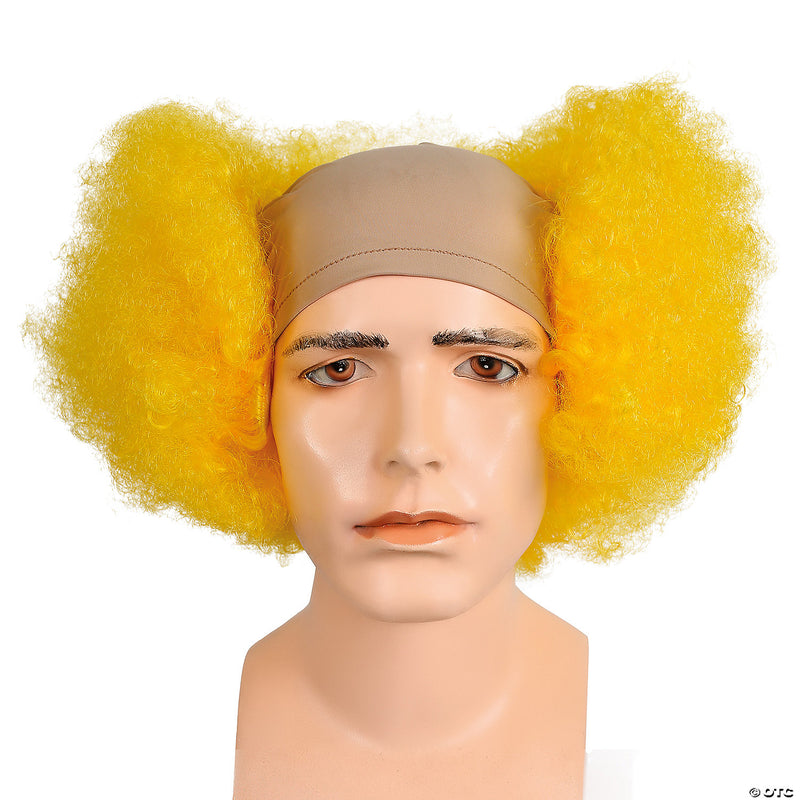 Curly Clown Wig with Bald Front - BLUE - image 6