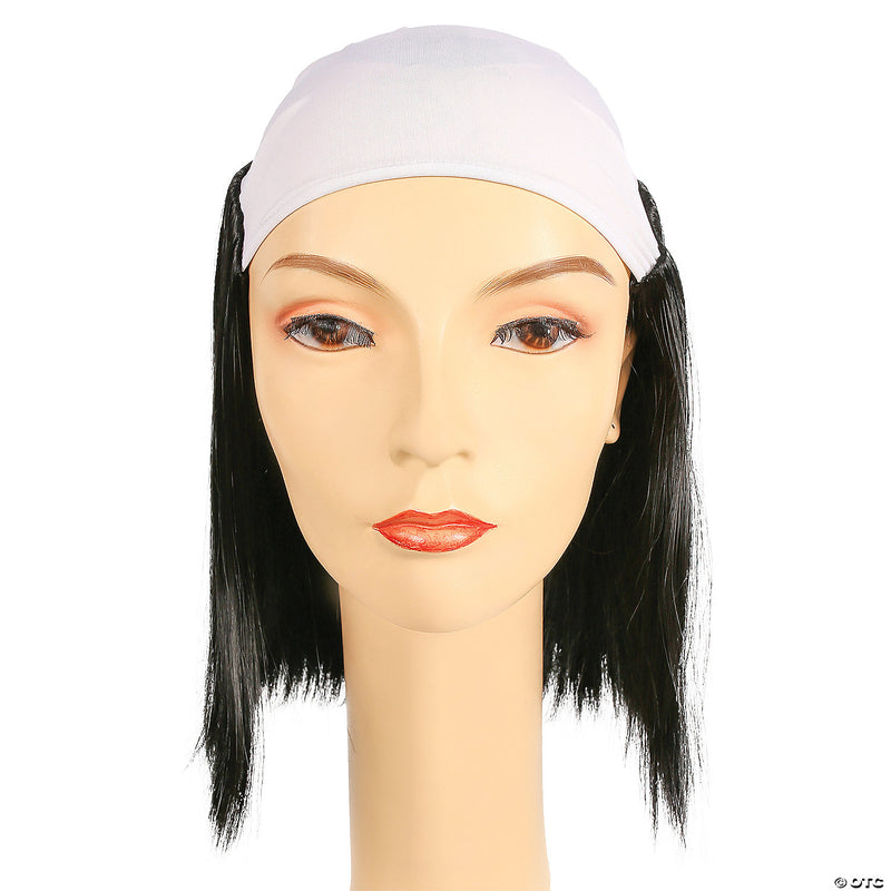 Cloth Front Clown Wig - BLACK - image 1