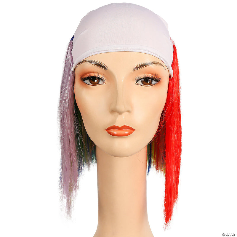 Cloth Front Clown Wig - BLACK - image 6