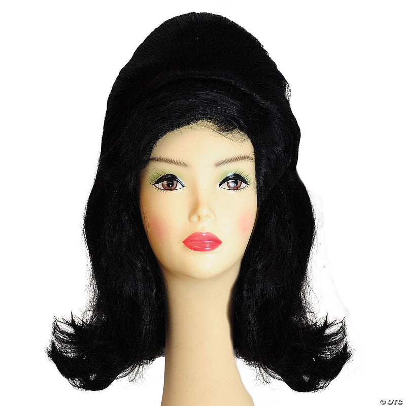 Oversized Beehive Pageboy Wig - BLACK - image 1