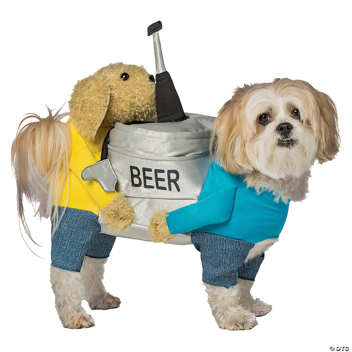Double Trouble Beer Keg Dog Costume - Party Pups on the Go! 🍺🐶