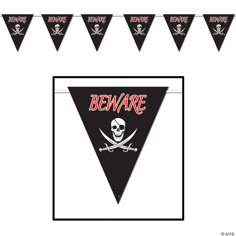 Beware Of Pirates Giant Pennant Banner - image 1