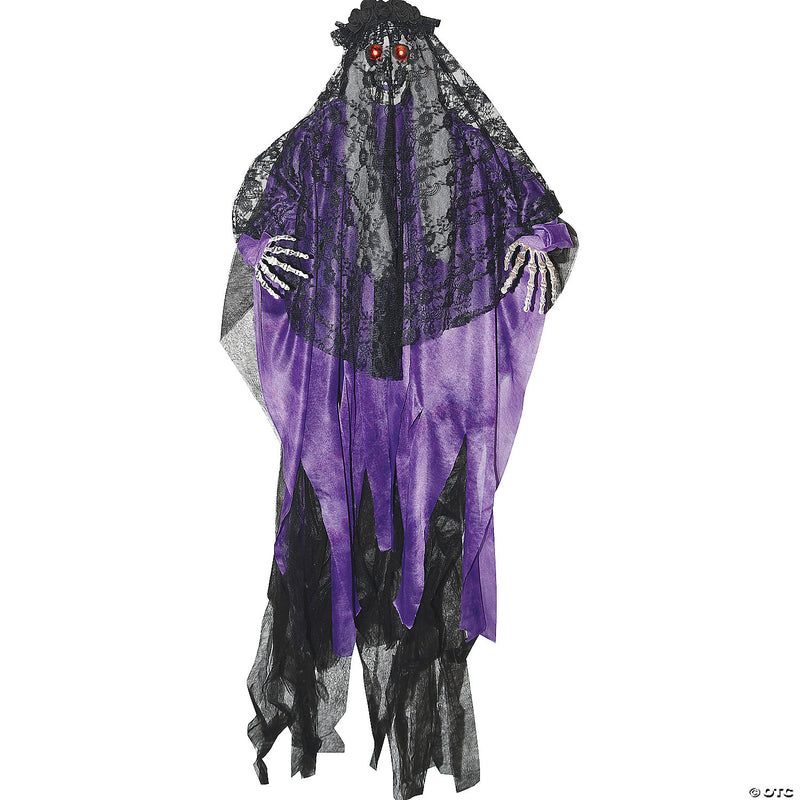 Hanging Light Up Bewitched Ghost Bride Decoration - image 1