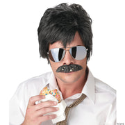 Black & Silver Detective Wig - BLACK - image 1