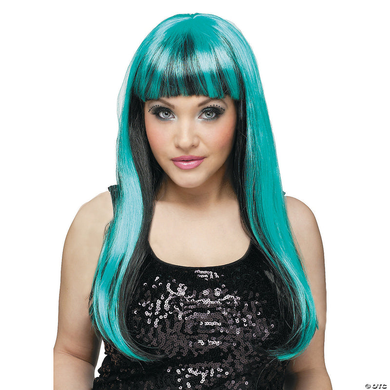Black & Burgundy Natural N Neon Wig - BURGUNDY - image 2