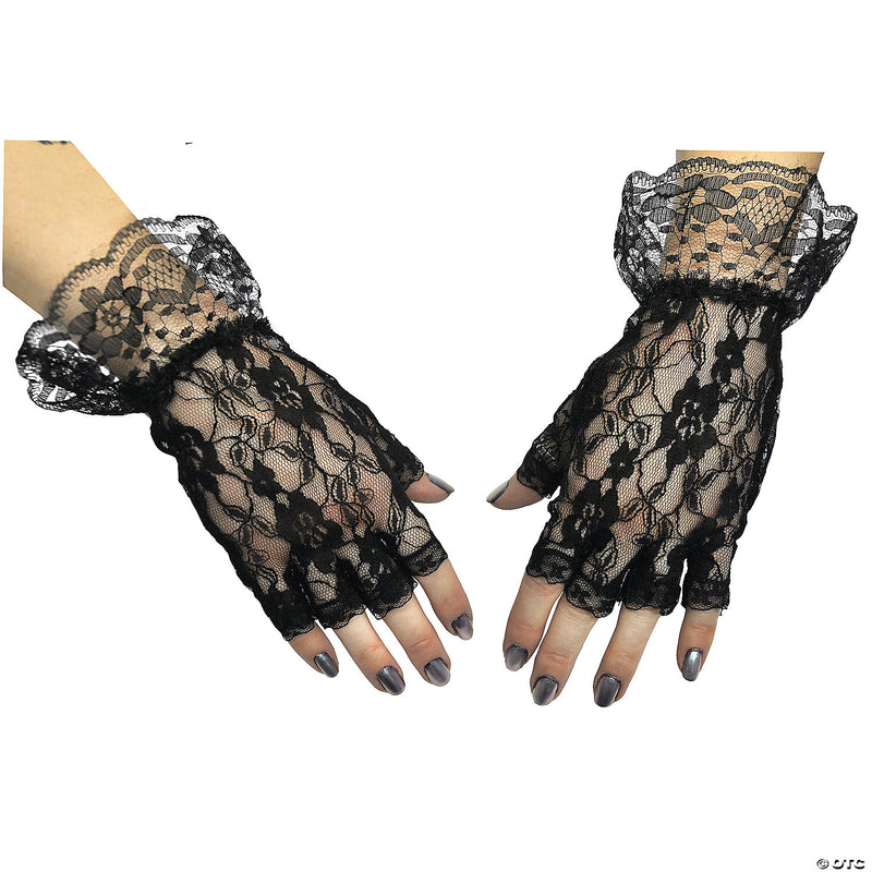 Black Fingerless Gloves | Costume-Shop.com - image 1