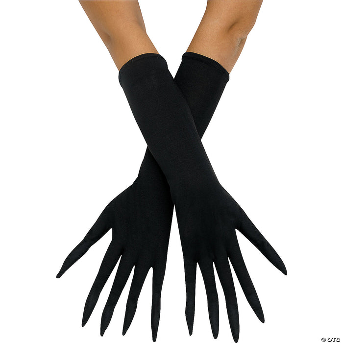 Black Pointy Finger Gloves Adult