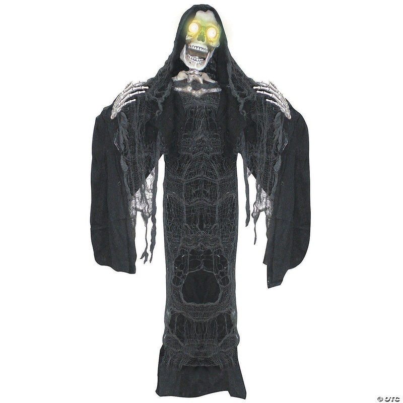 Black Reaper with Moving Mouth Halloween Decoration - image 1