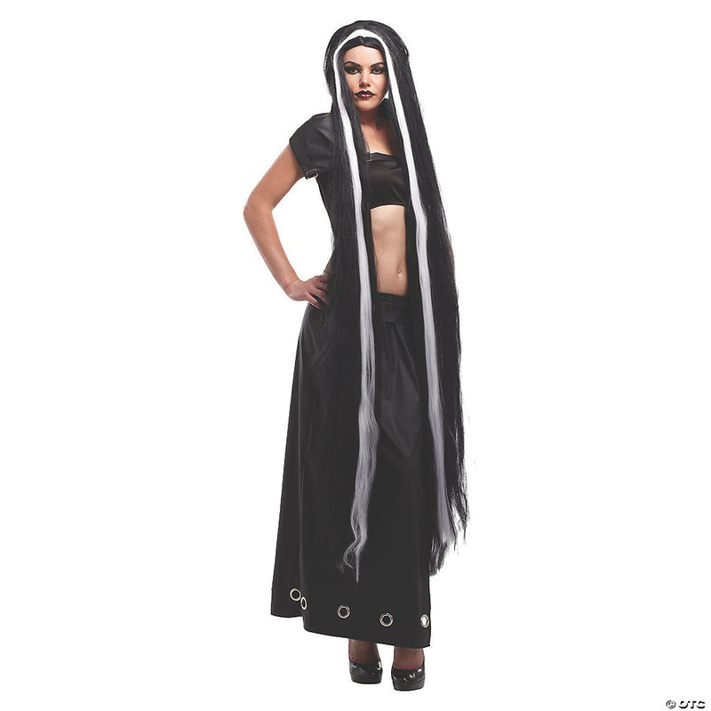 Black White Stripe Wig - image 1