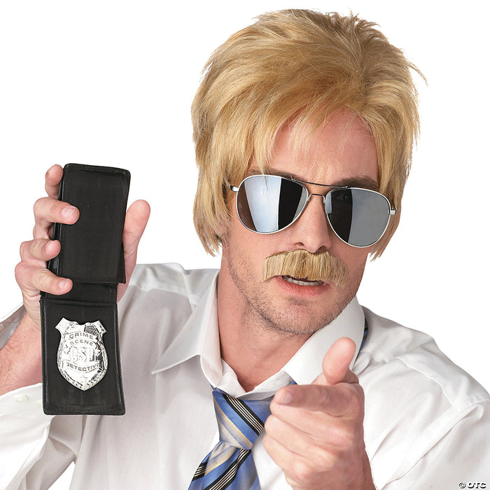 Black & Silver Detective Wig