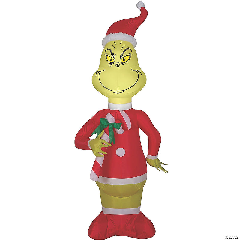 Blow Up Inflatable Grinch Red White Candy Outdoor Yard Decoration - image 1