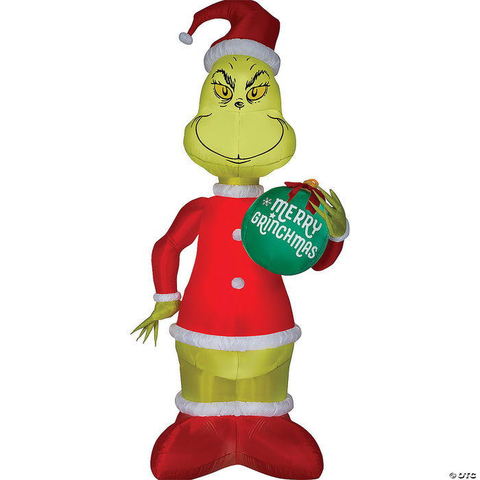 Blow Up Inflatable Grinch With Ornament Yard Decoration