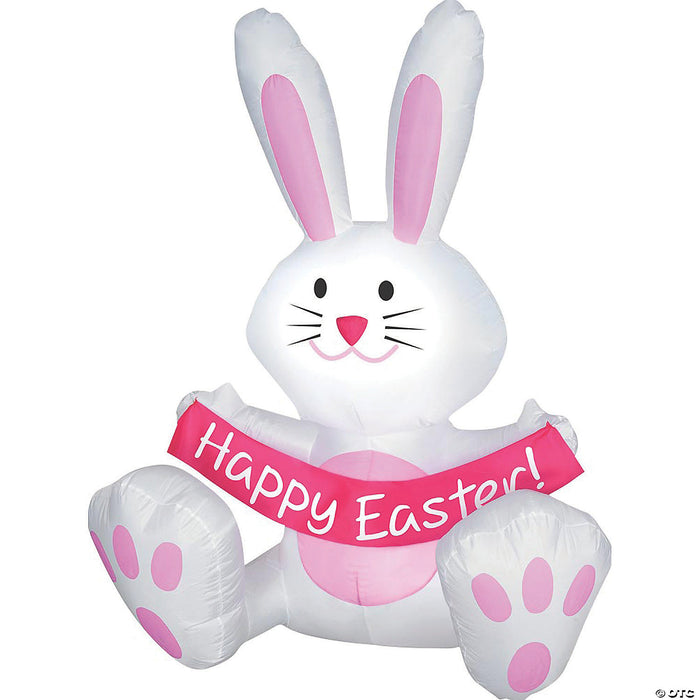 Blow Up Inflatable 4 ft. Happy Easter Bunny Outdoor Yard Decoration