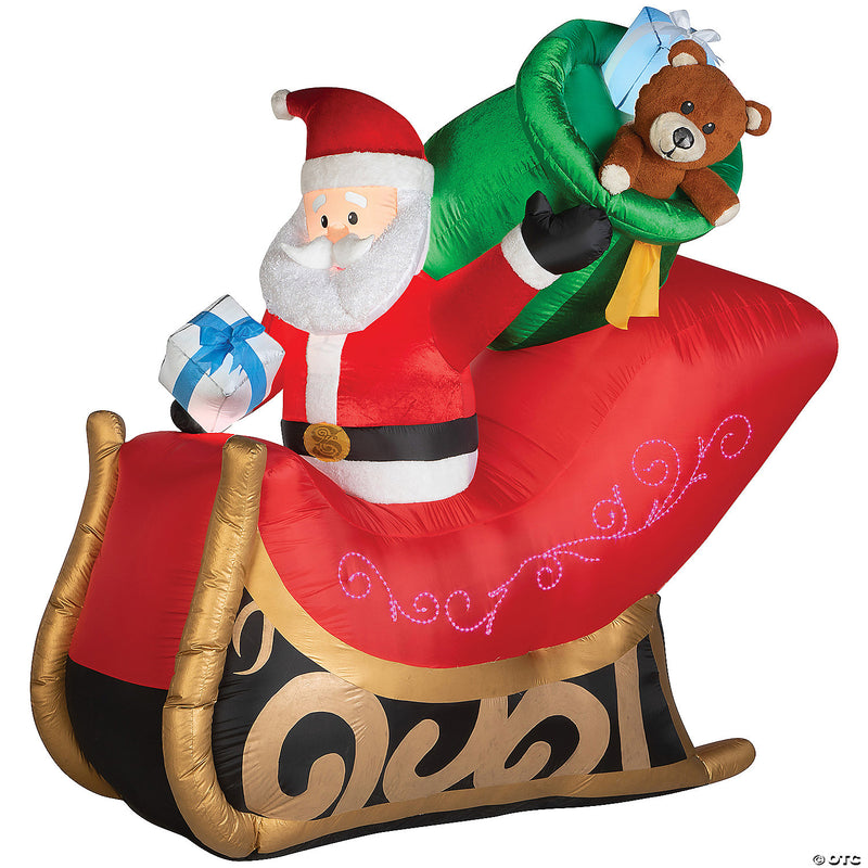 Inflatable Santa Sleigh Yard Decoration - image 1