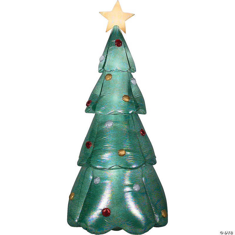 Inflatable Mixed Media Green Christmas Yard Decoration - image 1